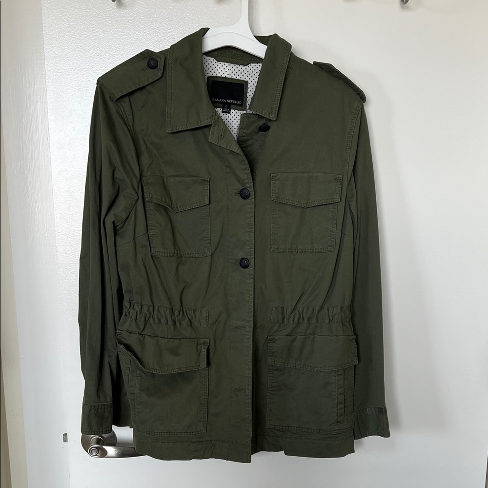 Banana Republic Dark Green Utility Jacket large